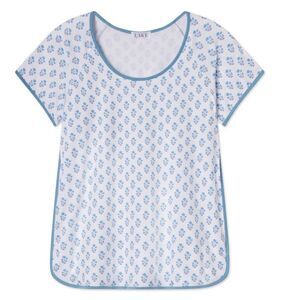 NWOT LAKE Pima cotton pj top in polar posey, Med $78